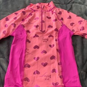 Cute short sleeve swim top/matching swim bottoms